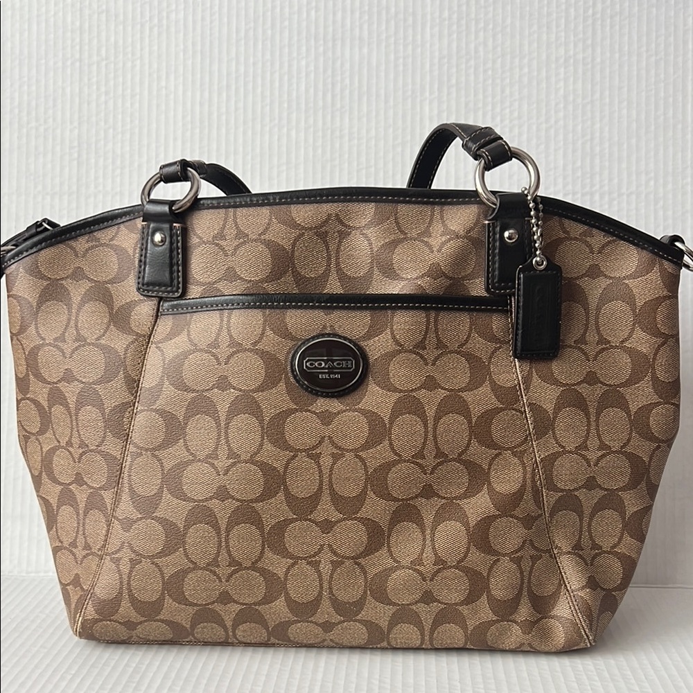 Coach Brown Signature Tote Bag